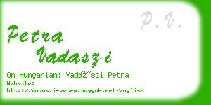 petra vadaszi business card